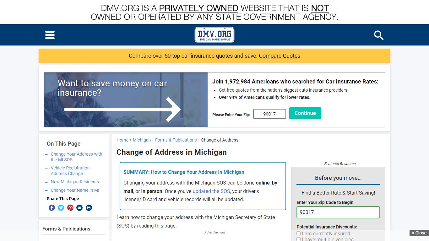 How to Change Your Address With Michigan SOS | DMV.ORG